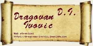 Dragovan Ivović vizit kartica